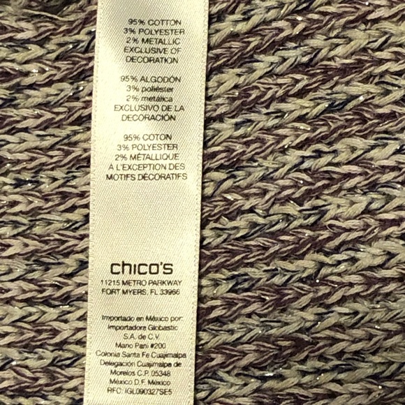 CHICO’S - Women’s Freida Fringed Open Cardigan Sweater Jacket Chico’s 1 - Size M - Picture 10 of 13